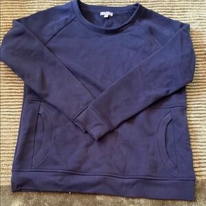 Talbots Blue Crewneck Sweater with Raglan Sleeves